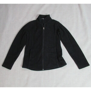 Bass Pro Shops Jacket Mens Small Black Fleece Full Zip Fishing Hiking Outdoors